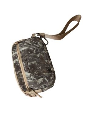 Wristlet / Crossbody Travel Pouch - Camouflage Brown